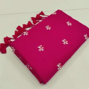 khadi cotton saree with parijatak embroidery