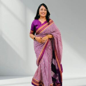 ilkhal small checks saree