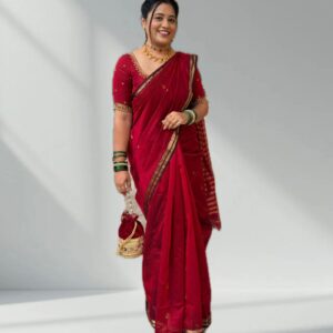 Dual Shaded & Single Shaded Chand Butti Maheshwari Sarees